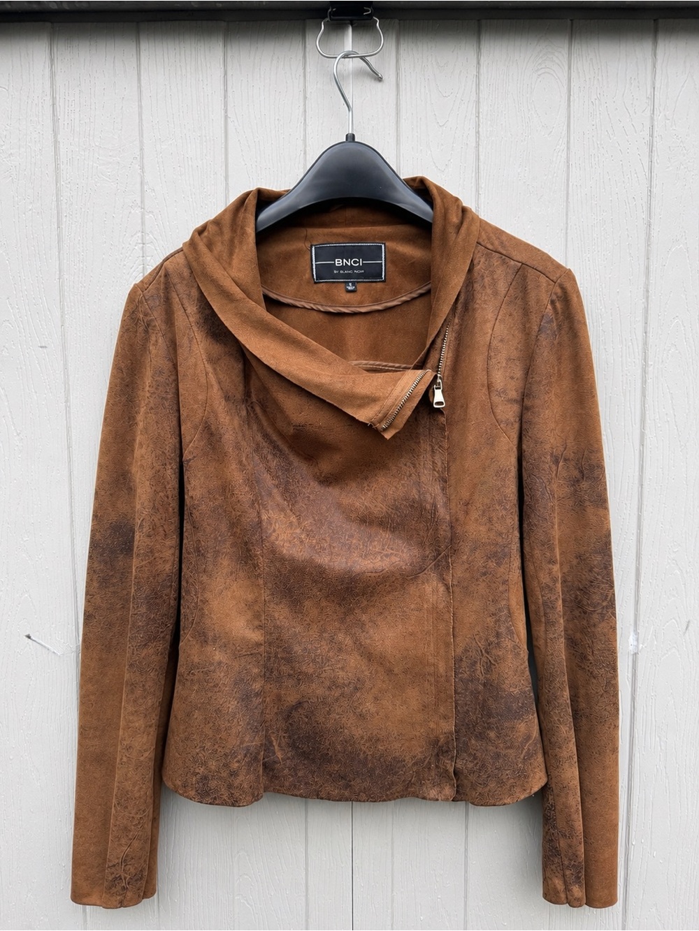 BNCI by Blanc Noir Brown Faux Suede Jacket – Women’s Size S